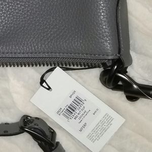 Coach pebble leather grey rivets sides